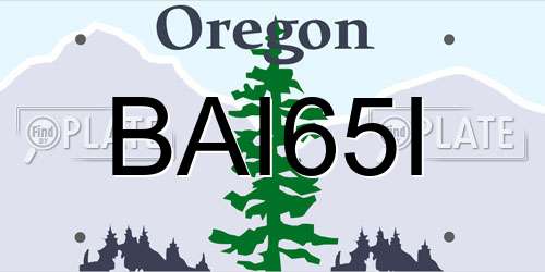 BAI65I Oregon License Plate