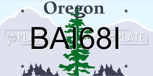 BAI68I Oregon License Plate