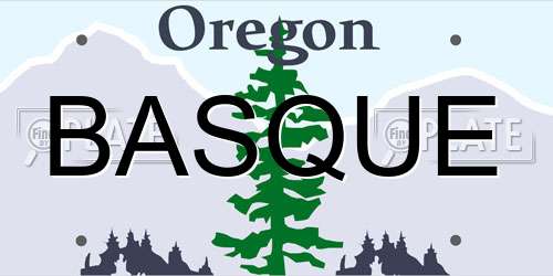 BASQUE Oregon License Plate