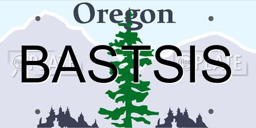 BASTSIS Oregon License Plate