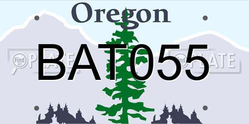 BAT055 Oregon License Plate