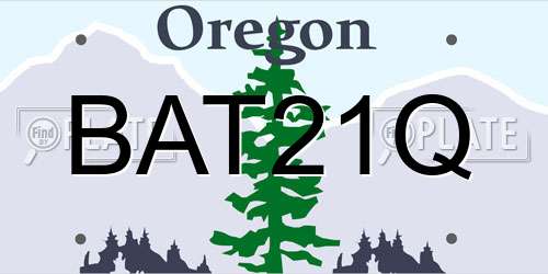 BAT21Q Oregon License Plate