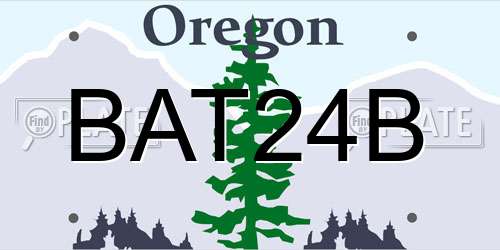 BAT24B Oregon License Plate