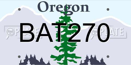 BAT270 Oregon License Plate