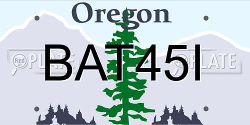 BAT45I Oregon License Plate