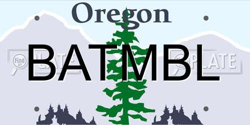 BATMBL Oregon License Plate