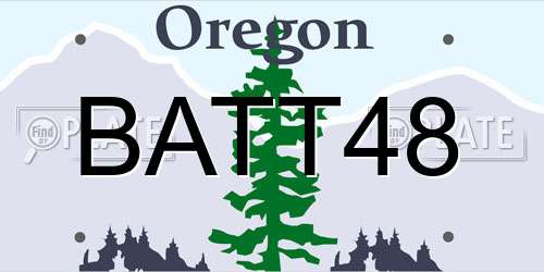 BATT48 Oregon License Plate