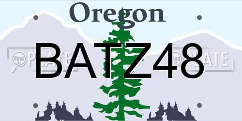BATZ48 Oregon License Plate