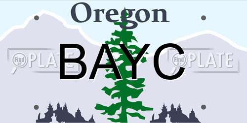 BAYC Oregon License Plate