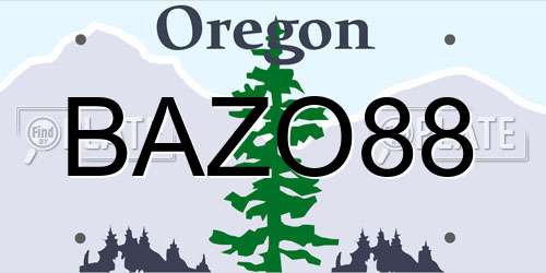 BAZO88 Oregon License Plate
