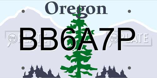 BB6A7P Oregon License Plate