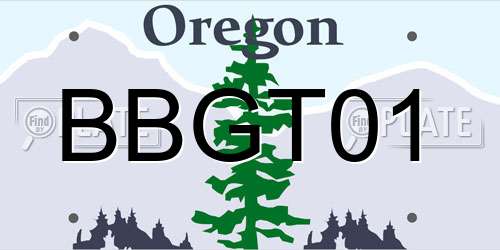 BBGT01 Oregon License Plate