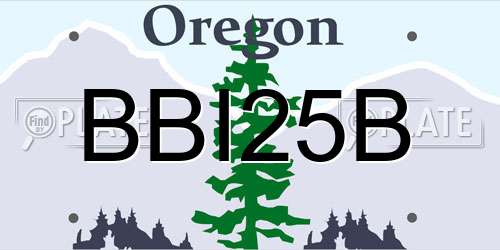 BBI25B Oregon License Plate