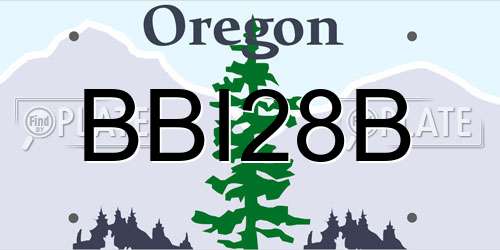 BBI28B Oregon License Plate