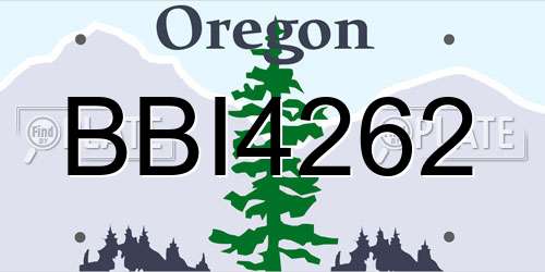 BBI4262 Oregon License Plate