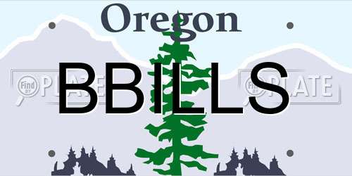 BBILLS Oregon License Plate