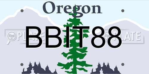 BBIT88 Oregon License Plate