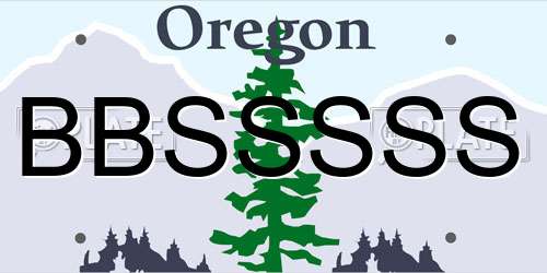 BBSSSSS Oregon License Plate