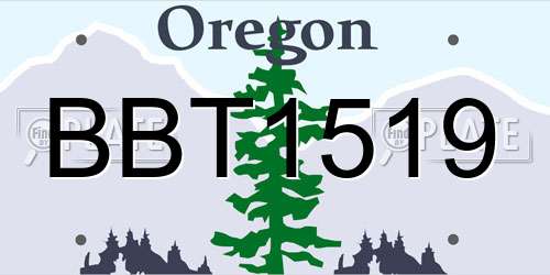 BBT1519 Oregon License Plate