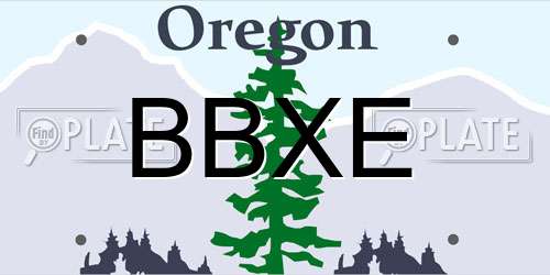 BBXE Oregon License Plate