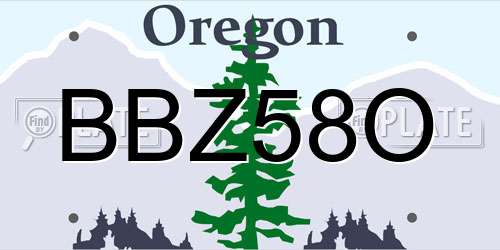 BBZ58O Oregon License Plate