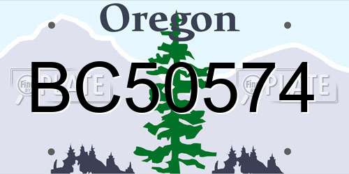 BC50574 Oregon License Plate