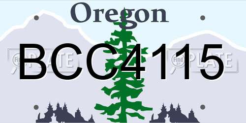 BCC4115 Oregon License Plate