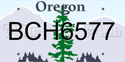BCH6577 Oregon License Plate