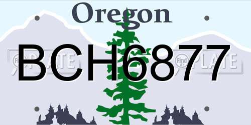 BCH6877 Oregon License Plate