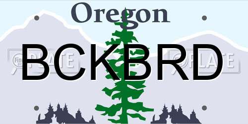 BCKBRD Oregon License Plate