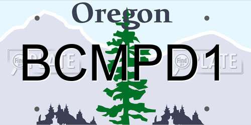 BCMPD1 Oregon License Plate