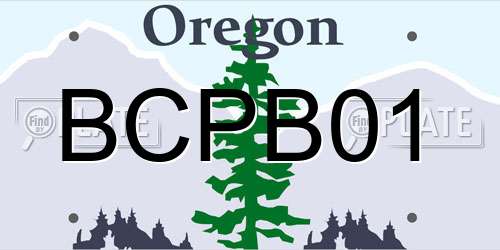 BCPB01 Oregon License Plate