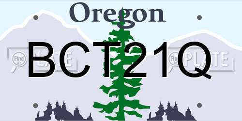 BCT21Q Oregon License Plate