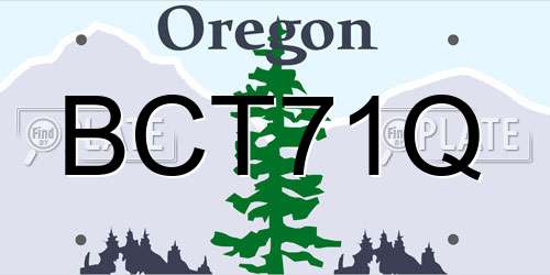 BCT71Q Oregon License Plate
