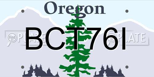 BCT76I Oregon License Plate