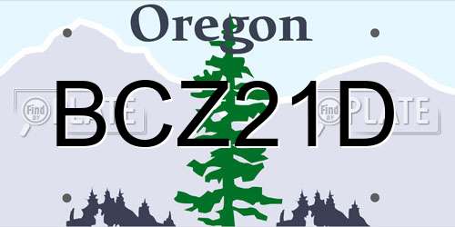 BCZ21D Oregon License Plate