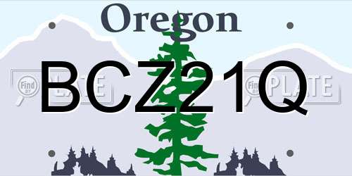 BCZ21Q Oregon License Plate