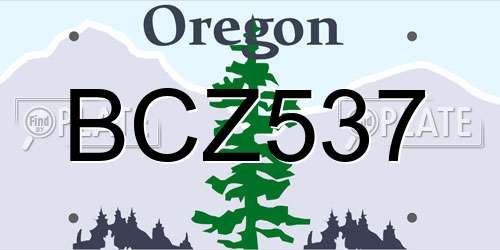 BCZ537 Oregon License Plate