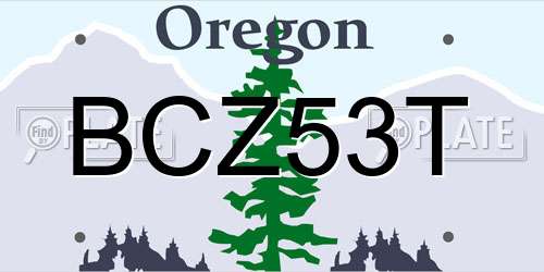 BCZ53T Oregon License Plate