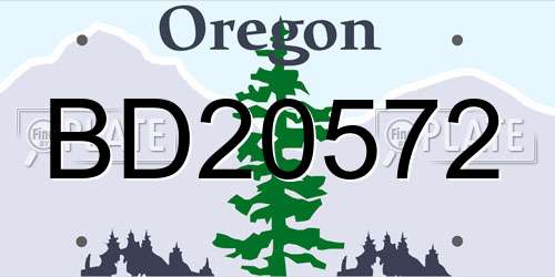 BD20572 Oregon License Plate