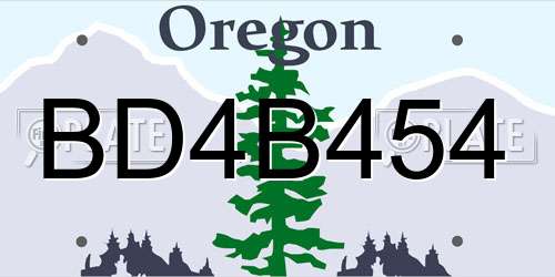 BD4B454 Oregon License Plate