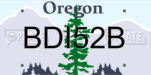 BDI52B Oregon License Plate
