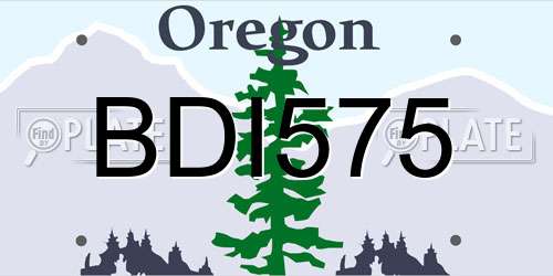 BDI575 Oregon License Plate