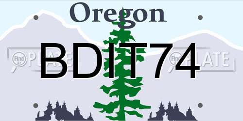 BDIT74 Oregon License Plate