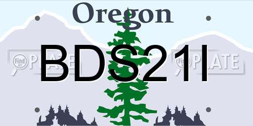 BDS21I Oregon License Plate