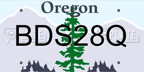 BDS28Q Oregon License Plate