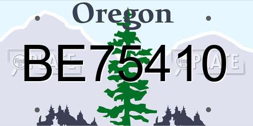 BE75410 Oregon License Plate