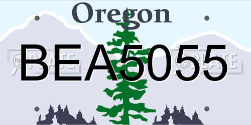 BEA5055 Oregon License Plate