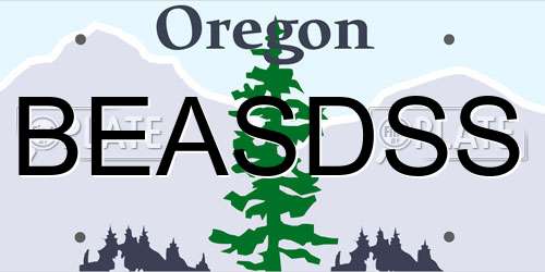 BEASDSS Oregon License Plate
