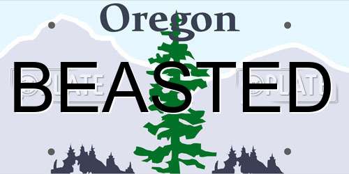 BEASTED Oregon License Plate